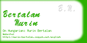 bertalan murin business card